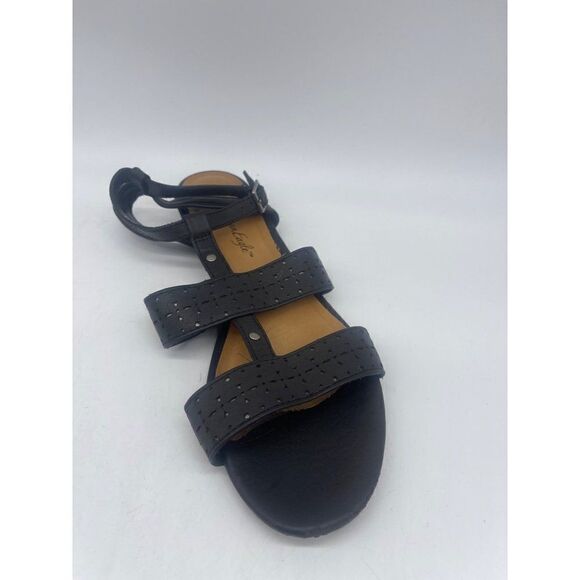 American Eagle Black Strappy Sandals Size 10 - Picture 2 of 8